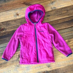 Columbia Girls Hooded Partial Fleece Jacket, XXS (4/5)